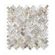 Herringbone Mother Of Pearl White (1.5cm x 3cm) 27cm x 28.7cm Mosaic Tile