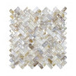 Herringbone Mother Of Pearl White (1.5cm x 3cm) 27cm x 28.7cm Mosaic Tile