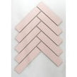 Herringbone Pink Matt 20.9cm x 24.7cm (3.2cmx 14.5cm) Wall Mosaic