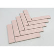 Herringbone Pink Matt 20.9cm x 24.7cm (3.2cmx 14.5cm) Wall Mosaic