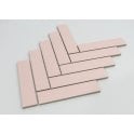 Herringbone Pink Matt 20.9cm x 24.7cm (3.2cmx 14.5cm) Wall Mosaic