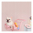 Herringbone Pink Matt 20.9cm x 24.7cm (3.2cmx 14.5cm) Wall Mosaic
