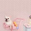 Herringbone Pink Matt 20.9cm x 24.7cm (3.2cmx 14.5cm) Wall Mosaic