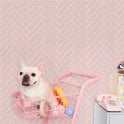 Herringbone Pink Matt 20.9cm x 24.7cm (3.2cmx 14.5cm) Wall Mosaic