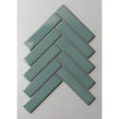 Herringbone Teal Gloss 20.9cmx 24.7cm (3.2cmx 14.5cm) Wall Mosaic