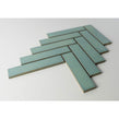 Herringbone Teal Gloss 20.9cmx 24.7cm (3.2cmx 14.5cm) Wall Mosaic