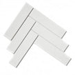 Herringbone White Gloss 20.4cm x 28cm (4.5cm x 19.5cm) Mosaic Tileaic