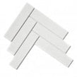 Herringbone White Gloss 20.4cm x 28cm (4.5cm x 19.5cm) Mosaic Tileaic