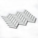 Herringbone White Gloss 31.8cm x 24.7cm (2.2cm x 7.2cm) Mosaic Tile