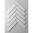 Herringbone White Matt 20.9cm x 24.7cm (3.2cm x 14.5cm) Wall Mosaic