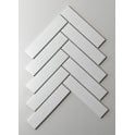 Herringbone White Matt 20.9cm x 24.7cm (3.2cm x 14.5cm) Wall Mosaic