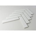 Herringbone White Matt 20.9cm x 24.7cm (3.2cm x 14.5cm) Wall Mosaic