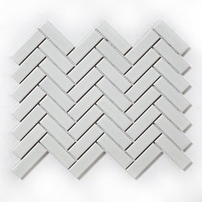 Herringbone White Matt 31.8cm x 24.7cm (2.3cm x 7.3cm) Mosaic Tile