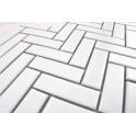 Herringbone White Matt 31.8cm x 24.7cm (2.3cm x 7.3cm) Mosaic Tile