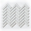 Herringbone White Matt and Gloss 31.8cm x 24.7cm (2.3cm x 7.3cm) Mosaic Tile