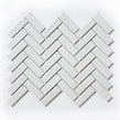 Herringbone White Matt and Gloss 31.8cm x 24.7cm (2.3cm x 7.3cm) Mosaic Tile