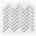 Herringbone White Matt and Gloss 31.8cm x 24.7cm (2.3cm x 7.3cm) Mosaic Tile
