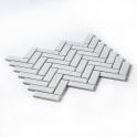 Herringbone White Matt and Gloss 31.8cm x 24.7cm (2.3cm x 7.3cm) Mosaic Tile