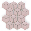 Hexacube 3D Gloss Pink 30.5cm x 26.5cm Mosaic