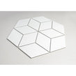 Hexacube 3D XL Matt White 34.5cm x 30cm (8.5cm x 14.72cm) Mosaic Tile