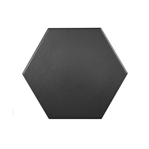 British Ceramic Tile Hexagon Black 175mm x 202mm Multi-Use Tile