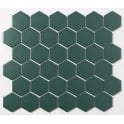 Hexagon Buckingham Green Matt (5.1cm x 5.1cm) 30cm x 28cm Mosaic Tile