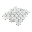 Hexagon Calacatta Matt (5.1cm x 5.9cm) 32.5cm x 28.1cm Mosaic Tile