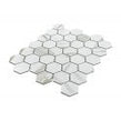Hexagon Calacatta Matt (5.1cm x 5.9cm) 32.5cm x 28.1cm Mosaic Tile