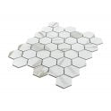 Hexagon Calacatta Matt (5.1cm x 5.9cm) 32.5cm x 28.1cm Mosaic Tile