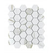 Hexagon Calacatta Matt (5.1cm x 5.9cm) 32.5cm x 28.1cm Mosaic Tile