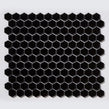 Hexagon Gloss Black (2.3cm x 2.3cm) 30cm x 26cm Mosaic Tile