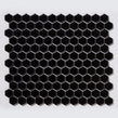 Hexagon Gloss Black (2.3cm x 2.3cm) 30cm x 26cm Mosaic Tile