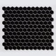 Hexagon Gloss Black (2.3cm x 2.3cm) 30cm x 26cm Mosaic Tile