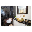Hexagon Gloss Black 32.5cm x 28.1cm (5.1 cm x 5.9cm) Mosaic Tile