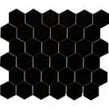 Hexagon Gloss Black 32.5cm x 28.1cm (5.1 cm x 5.9cm) Mosaic Tile