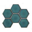 Hexagon Gloss Teal 25.6cm x 19.7cm (9.5cm x 9.5cm) Wall Mosaic