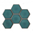 Hexagon Gloss Teal 25.6cm x 19.7cm (9.5cm x 9.5cm) Wall Mosaic