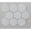 Hexagon Gloss White 29.55cm x 25.6cm (9.5cm x 11cm) Mosaic Tile