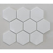Hexagon Gloss White 29.55cm x 25.6cm (9.5cm x 11cm) Mosaic Tile