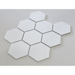 Hexagon Gloss White 29.55cm x 25.6cm (9.5cm x 11cm) Mosaic Tile