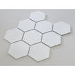 Hexagon Gloss White 29.55cm x 25.6cm (9.5cm x 11cm) Mosaic Tile