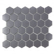 Hexagon Grey Matt (4.8 cm x 4.8cm) 32cm x 28cm Mosaic Tile
