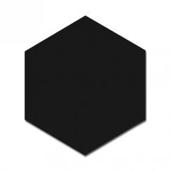Hexagon Matt Black 17.5cm x 20cm Wall and Floor Tile