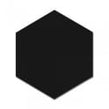 Hexagon Matt Black 17.5cm x 20cm Wall and Floor Tile