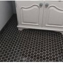 Hexagon Matt Black 32.5cm x 28.1cm (5.1 cm x 5.9cm) Mosaic Tile