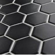 Hexagon Matt Black 32.5cm x 28.1cm (5.1 cm x 5.9cm) Mosaic Tile
