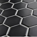 Hexagon Matt Black 32.5cm x 28.1cm (5.1 cm x 5.9cm) Mosaic Tile