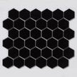 Hexagon Matt Black 32.5cm x 28.1cm (5.1 cm x 5.9cm) Mosaic Tile