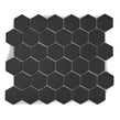 Hexagon Matt Black 32.5cm x 28.1cm (5.1cm x 5.9cm) Mosaic Tile