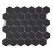 Hexagon Matt Black 32.5cm x 28.1cm (5.1cm x 5.9cm) Mosaic Tile